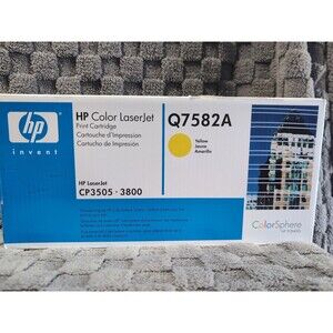 New HP OEM Genuine Q7582A Yellow Toner for HP 3800 series HP CP3505
